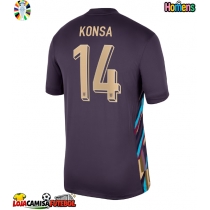Camisa de Futebol Inglaterra Ezri Konsa #14 Equipamento Secundário Europeu 2024 Manga Curta